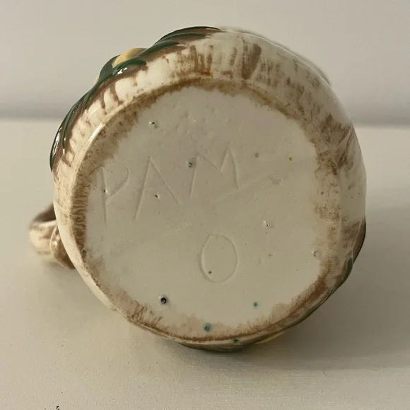 Vintage Mushroom Studio Pottery Creamer Pitcher Decor - Picture 4 of 11